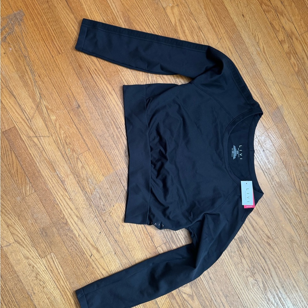 Lane Bryant Livi Black Crew Neck Top